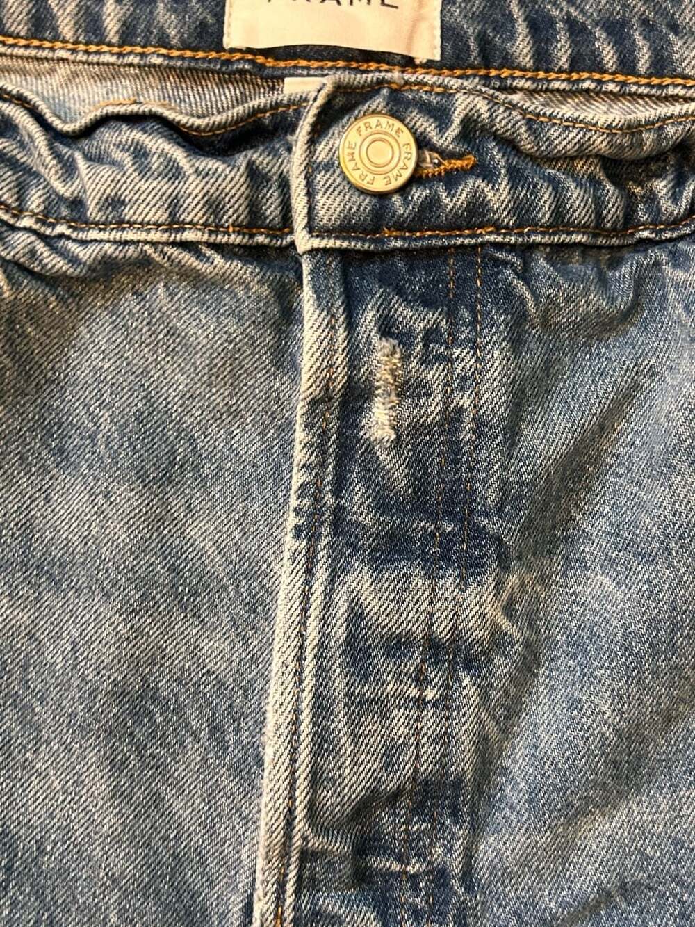 FRAME Le Slouch Mid-Rise Straight Leg Jeans Biodegradable Denim 34